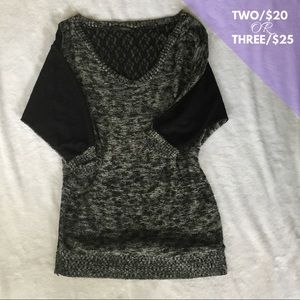 Maurices Lace Back 3/4 Sleeve Top